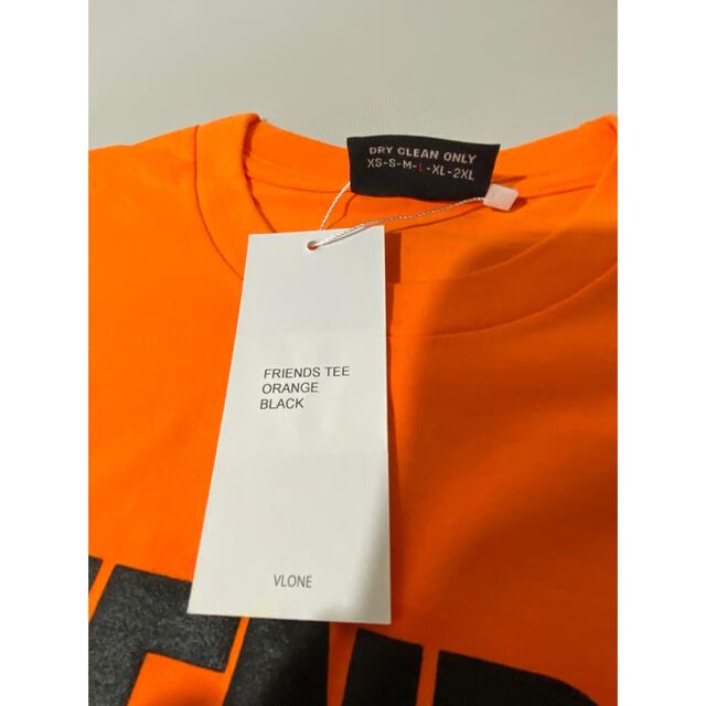 新品 VLONE FRIENDS SS TEE ORANGExBLACK L