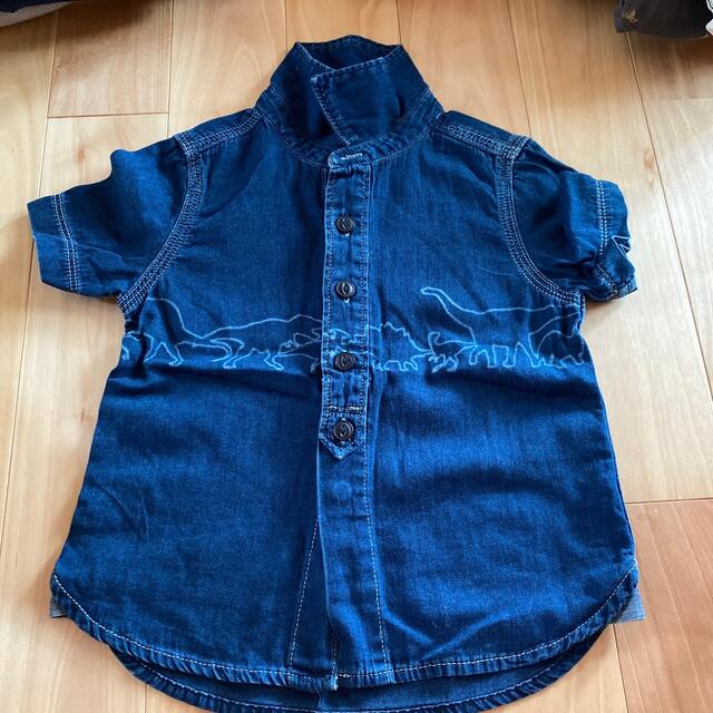 babyGAP(ベビーギャップ)のB-GAP デニムシャツ キッズ/ベビー/マタニティのキッズ服男の子用(90cm~)(ブラウス)の商品写真