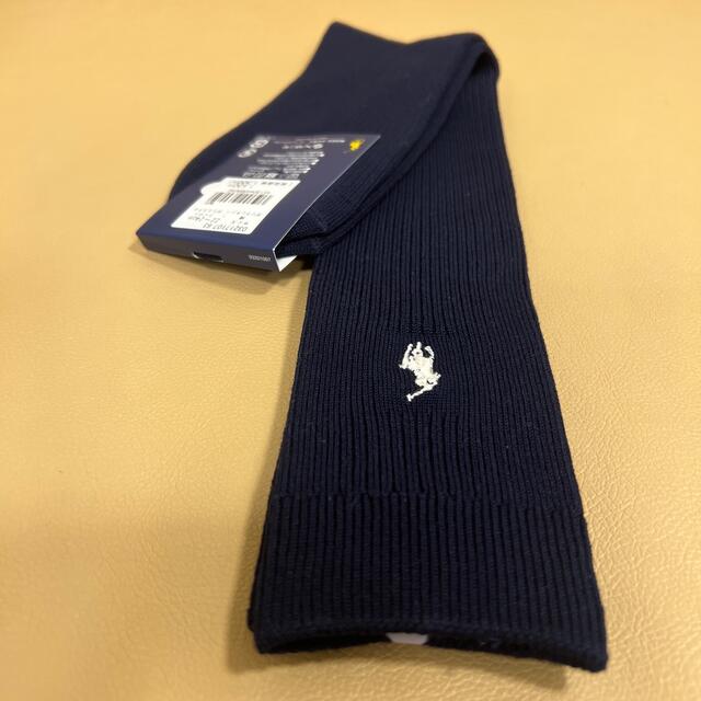 POLO RALPH LAUREN(ポロラルフローレン)の新作新品　レディース  ポロラルフローレン　紺リブハイソックス　送料無料 レディースのレッグウェア(ソックス)の商品写真