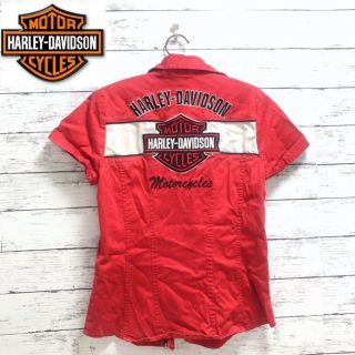 ハーレーダビッドソン(Harley Davidson)のHarley-Davidson ◆ハーレー 半袖ジッパーシャツ デカロゴ(シャツ/ブラウス(半袖/袖なし))