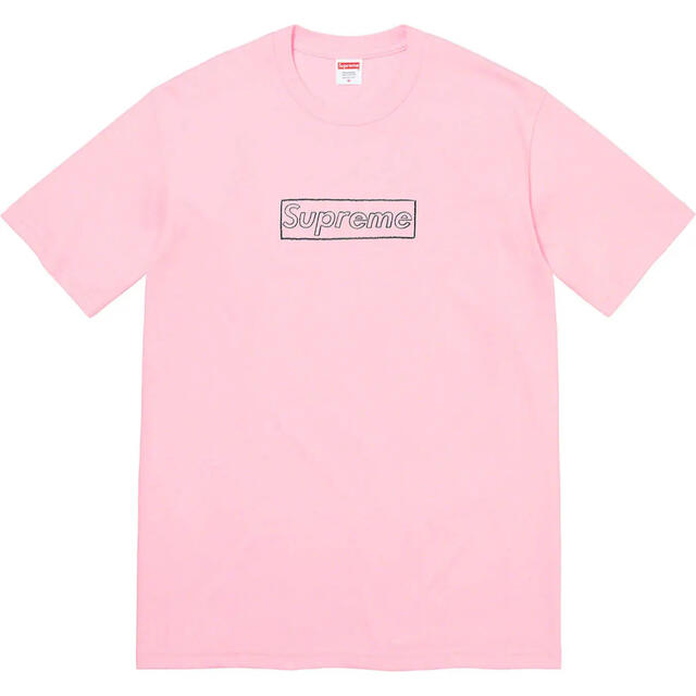 supreme KAWS Chalk Logo Tee L light pinkメンズ