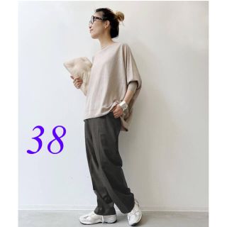 アパルトモンドゥーズィエムクラス(L'Appartement DEUXIEME CLASSE)のL'Appartement GENTLEMAN PANTS 新品 38 グレーA(カジュアルパンツ)