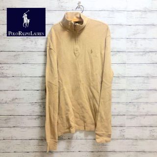 ポロラルフローレン(POLO RALPH LAUREN)のラルフローレン◆ベージュ　 ハーフジップ スウェット　ワンポイントロゴ刺繍(スウェット)