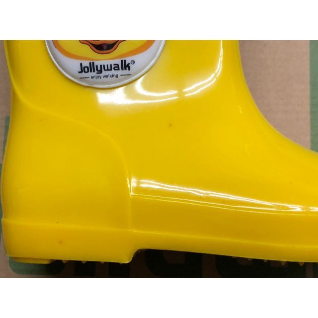 【B品】キッズ 長靴 イエロー 17.0cm 子供用 黄色 JWQ01 キッズ/ベビー/マタニティのキッズ靴/シューズ(15cm~)(長靴/レインシューズ)の商品写真