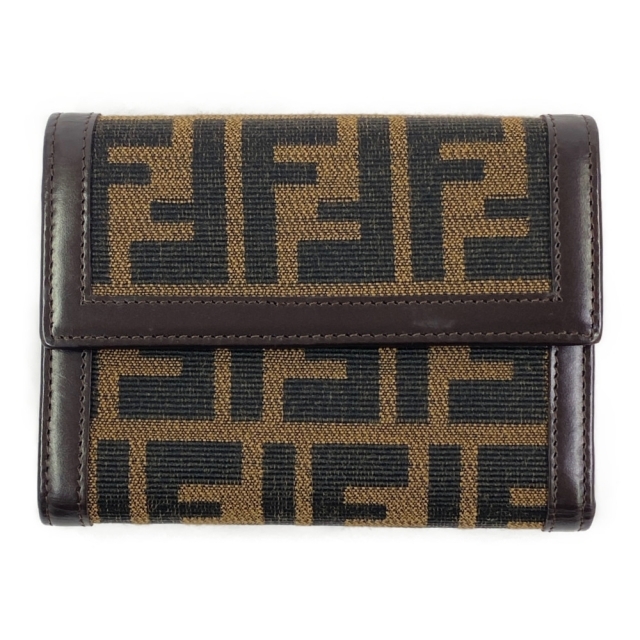 FENDI 三つ折り財布 FENDI ROMAウォレット シルバー ABランク-