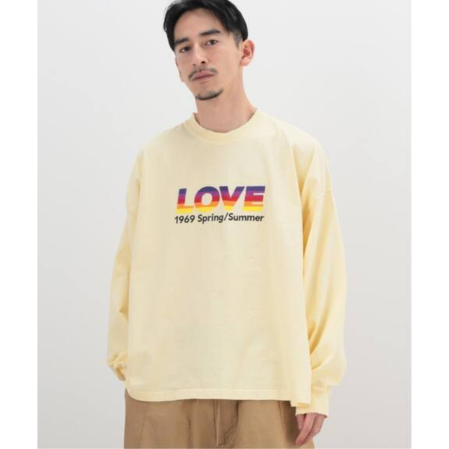 Tシャツ/カットソー(七分/長袖)dairiku "love" vintage long sleeve tee