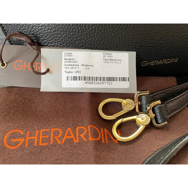 GHERARDINI(ゲラルディーニ)の美品　GHERARDINI レザーバッグ　ハンドバッグ　ショルダーバッグ　黒 レディースのバッグ(トートバッグ)の商品写真