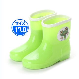 【新品 未使用】キッズ 長靴 グリーン 17.0cm 子供用 緑 JWQ01(長靴/レインシューズ)