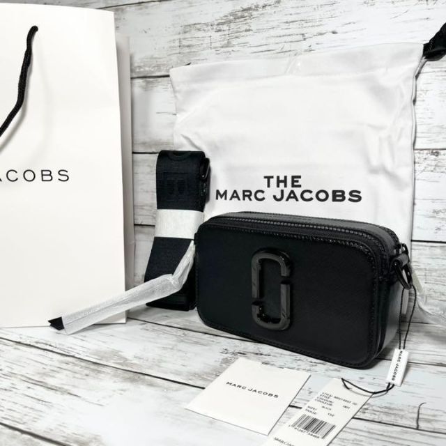 オープンポケット×1付属品【新品】MARC JACOBS THE SNAPSHOT　オールブラック　黒