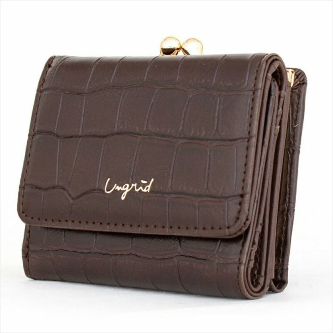 Ungrid(アングリッド)のアングリッド Ungrid 折り財布三つ折り UNG-50550 DARK BROWN レディースのファッション小物(財布)の商品写真