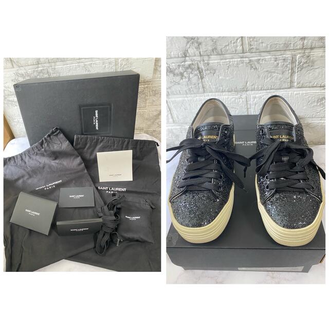 SAINT LAURENT - サンローラン ラメグリッター 厚底 スニーカー SAINT LAURENT - サンローラン ラメグリッター 厚底 スニーカー