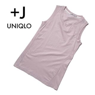 ユニクロ(UNIQLO)の美品+j ユニクロ ジルサンダーコラボ ノースリーブTシャツ タンクトップ M(Tシャツ(半袖/袖なし))