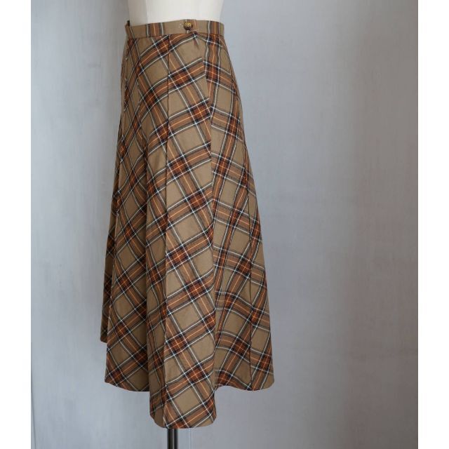 きれいラインスカート チェック柄スカート レディースのスカート(ひざ丈スカート)の商品写真