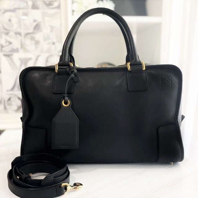 70%OFF】 LOEWE - ロエベ アマソナ36 黒 レザー 2way ハンドバッグ 美