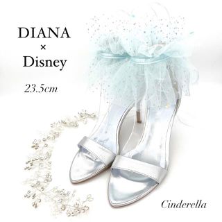 ダイアナ(DIANA)の✨極美品✨ ダイアナ 23.5cm ディズニー シンデレラ サンダル レース(サンダル)