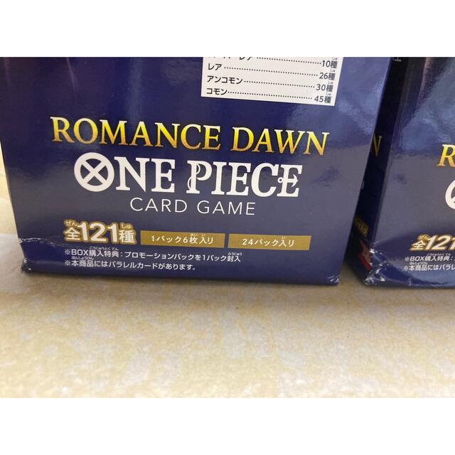 ONE PIECE(ワンピース)のONE PIECEカードゲーム ROMANCE DAWN 4box おまけつき エンタメ/ホビーのトレーディングカード(Box/デッキ/パック)の商品写真