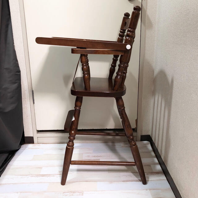 【廃盤希少品】川原工芸　プレディクトチェア　高さ調整可能　子供用椅子　飛騨家具
