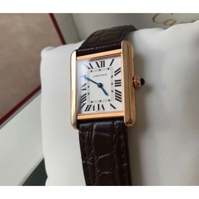 美品 Cartier カルティエ 時計タンクソロ イエローゴールド 腕時計 SM