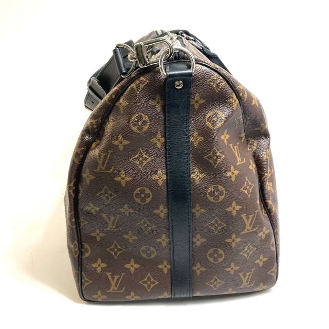 LOUIS VUITTON(ルイヴィトン)のルイヴィトン LOUIS VUITTON キーポル55 バンドリエール M56714 モノグラムマカサー 2WAY ボストンバッグ モノグラムマカサーキャンバス ブラウン×ブラック メンズのバッグ(ボストンバッグ)の商品写真