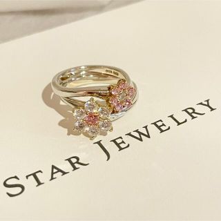 スタージュエリー(STAR JEWELRY)のSTAR JEWELRYの18K×SV925フラワーコンビリング(リング(指輪))