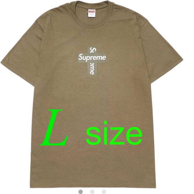 Supreme Cross Box Logo Tee Light Oliveメンズ