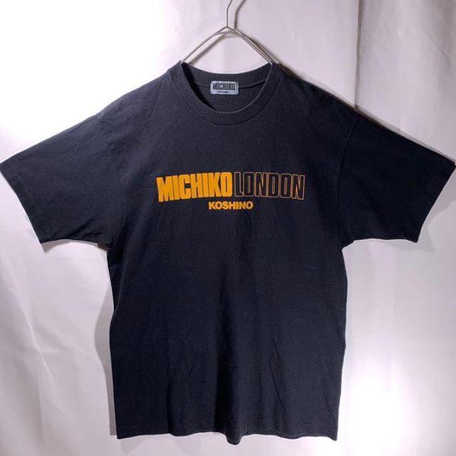 希少 90s 古着 ミチコロンドン ロゴ Tシャツ 黒 シングルステッチ