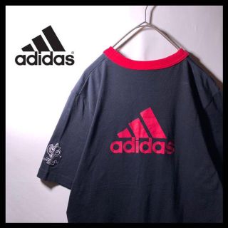 アディダス(adidas)の00s 古着 adidas アディダス リンガー Tシャツ 黒 W杯 ドイツ(Tシャツ/カットソー(半袖/袖なし))