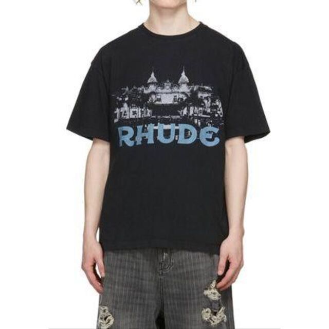BTSジミン着用 RHUDE カジノプリント Tシャツ L