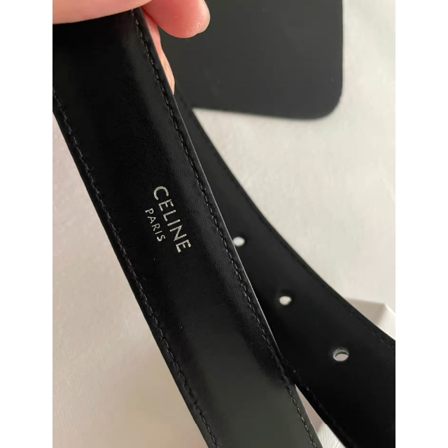 celine セリーヌ トリオンフ ベルト シルバー サイズ80