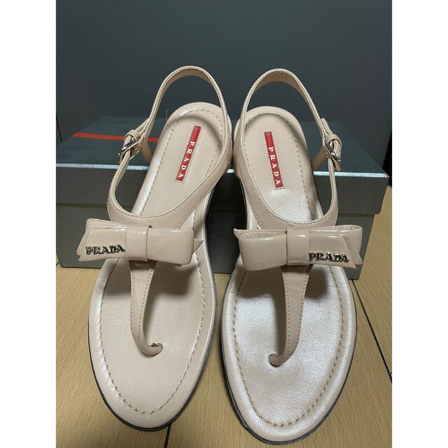 PRADA - 美品 PRADA プラダ スポーツ サンダル フラット リボンの通販