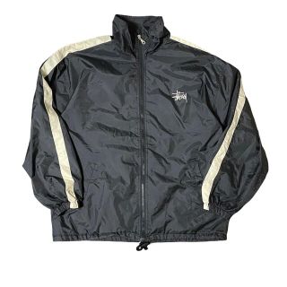 OLD STUSSY ジャケット ナイロンジャケット サイドライン ロゴ入り