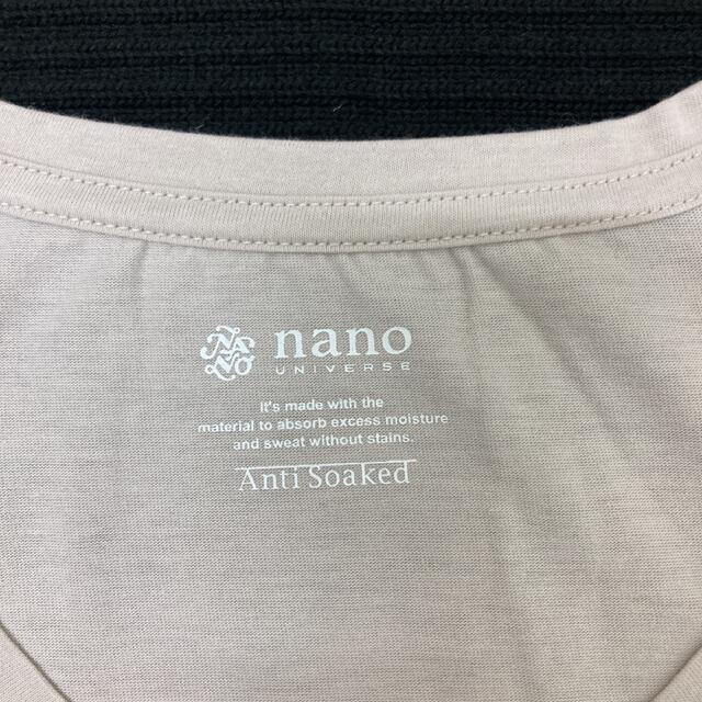 nano・universe(ナノユニバース)のnanouniverse ナノユニバース　Tシャツ 半袖　丸首　ベージュ　無地 レディースのトップス(Tシャツ(半袖/袖なし))の商品写真