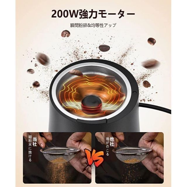 新品未使用】コーヒーミル 電動 コーヒー ハイパワー お手入れ簡単の通販 by うみにん's shop｜ラクマ