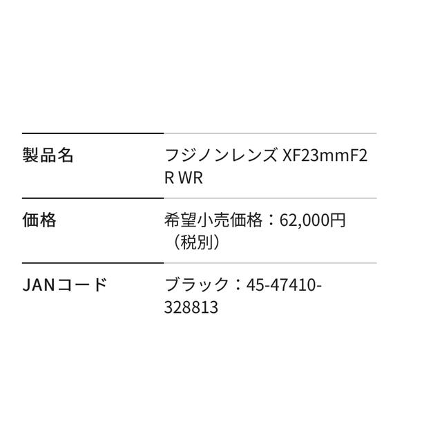 ❤️FUJIFILM フジノンレンズ XF23mmF2 R WR フィルター付き