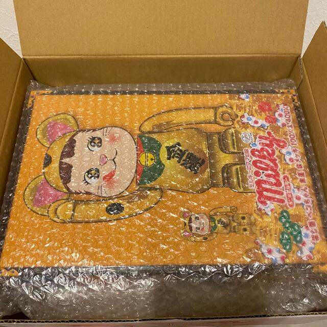 BE@RBRICK 招き猫　ペコちゃん　福　金メッキ 100%&400%