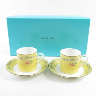 ティファニー(Tiffany & Co.)のティファニーPink Tulioピンクチューリップカップ＆ソーサーSY3797C(グラス/カップ)
