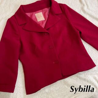 シビラ(Sybilla)のシビラ テーラード ジャケット 長袖 Mサイズ 赤 レッド Sybilla(テーラードジャケット)