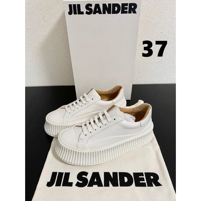 【新品】JIL SANDER プラットフォーム レザー スニーカー 37