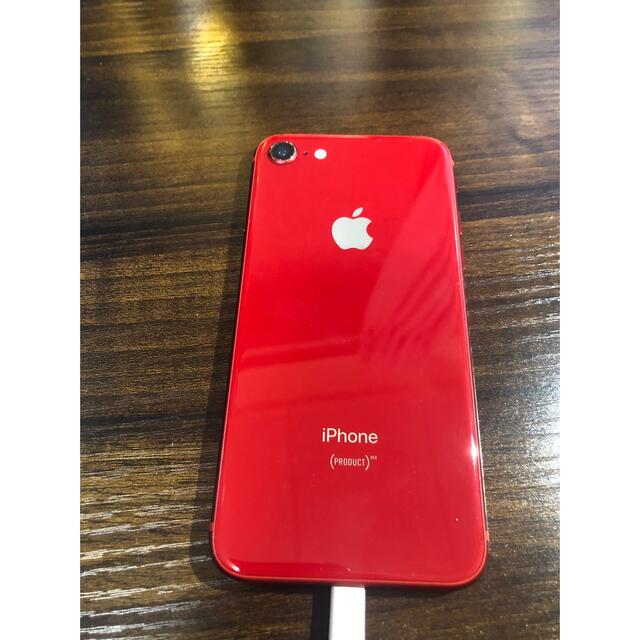 iPhone8 256GB レッド 背面割れ  ジャンク品 バッテリー100%