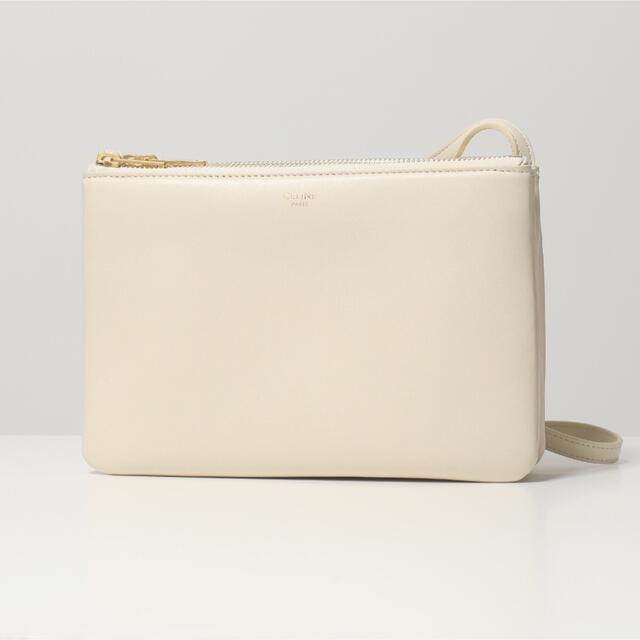 大人気新品 - celine CELINE トリオ サコッシュ クリーム ショルダー