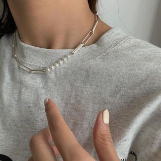 silver925人気商品！2wayシルバー×パールネックレス(ネックレス)