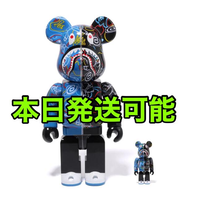 BAPE BE@RBRICK LINE CAMO SHARK 100% 400%