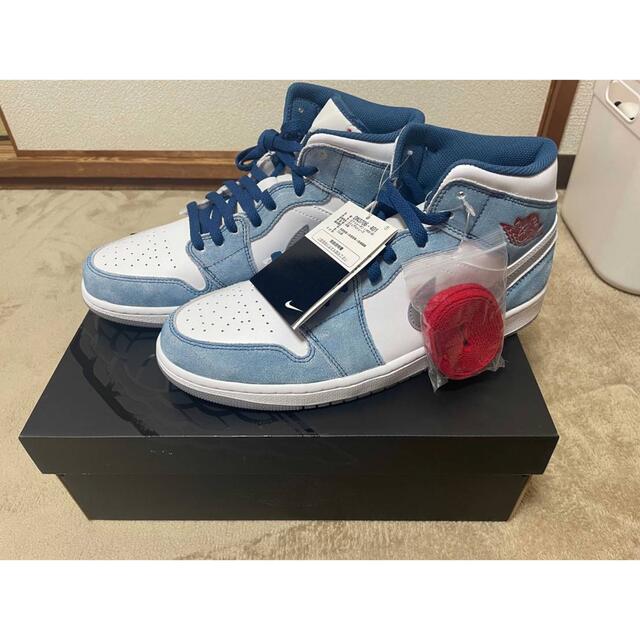 Air Jordan 1 Mid "French Blue Fire Red"