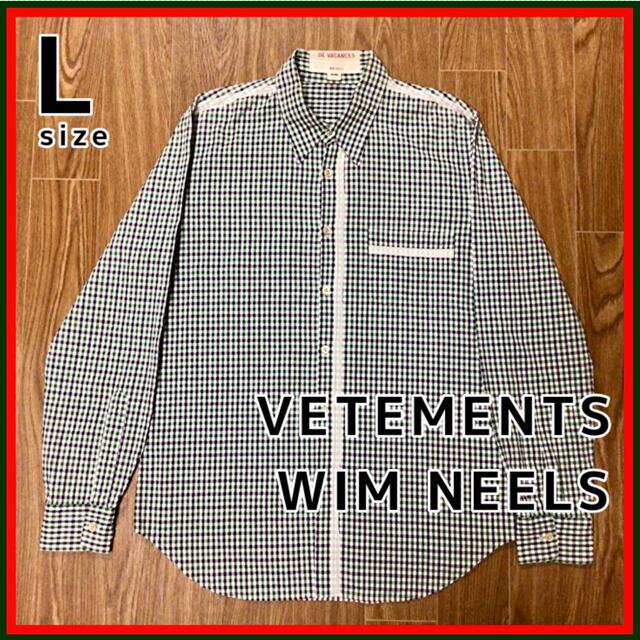 WIM NEELS(ウィムニールス)のウィム ニールス WIM NEELS 長袖 シアサッカー チェックシャツ L メンズのトップス(シャツ)の商品写真