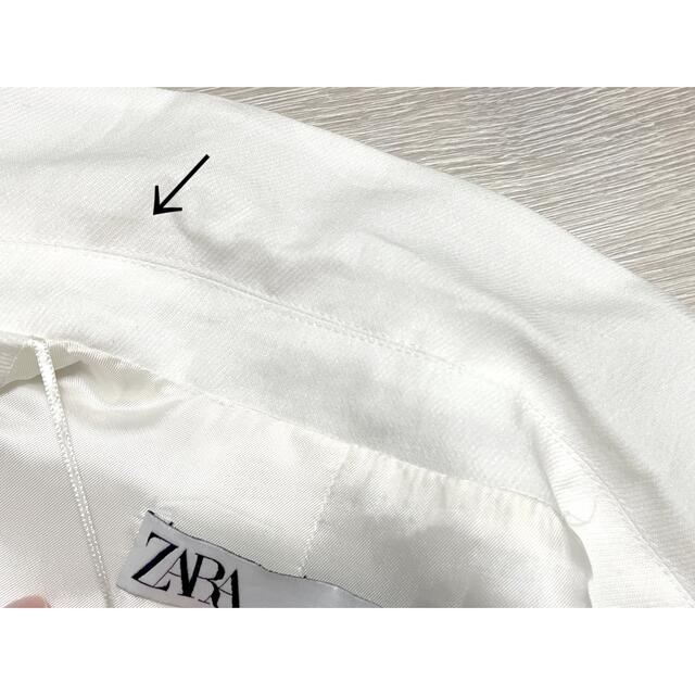 ZARA(ザラ)の新品タグ付き　2022ss ZARA ポケット　オーバーサイズ　ベスト　M 白 レディースのトップス(ベスト/ジレ)の商品写真