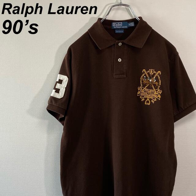 POLO RALPH LAUREN(ポロラルフローレン)の古着 90's ポロラルフローレン ポロシャツ 半袖 M 刺繍ロゴ スリランカ製 メンズのトップス(ポロシャツ)の商品写真