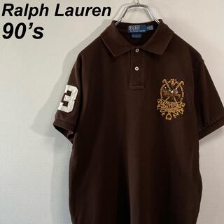ポロラルフローレン(POLO RALPH LAUREN)の古着 90's ポロラルフローレン ポロシャツ 半袖 M 刺繍ロゴ スリランカ製(ポロシャツ)