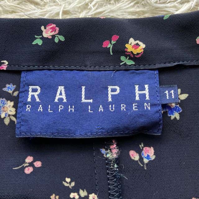 Ralph Lauren(ラルフローレン)のRALPH LAUREN 花柄 総柄 フローラルシャツ シェルボタン 長袖 黒 レディースのトップス(シャツ/ブラウス(長袖/七分))の商品写真