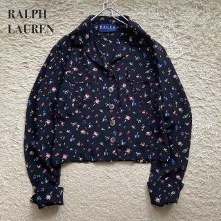 ラルフローレン(Ralph Lauren)のRALPH LAUREN 花柄 総柄 フローラルシャツ シェルボタン 長袖 黒(シャツ/ブラウス(長袖/七分))