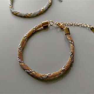 アリシアスタン(ALEXIA STAM)のContrast twist mix bracelet gold No.914(ブレスレット/バングル)